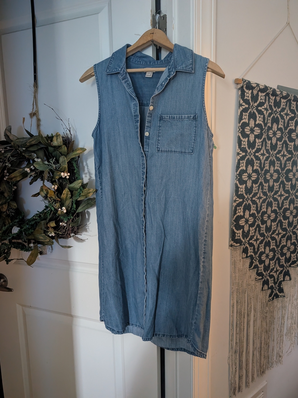 Chic Trendy Soft Chambray J Crew Button Down Dress xs